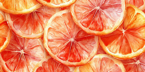 Fresh juicy orange slices seamless pattern with vibrant citrus fruit texture for summer themes, healthy food concepts, kitchen decor, digital wallpaper, and refreshing design backgrounds