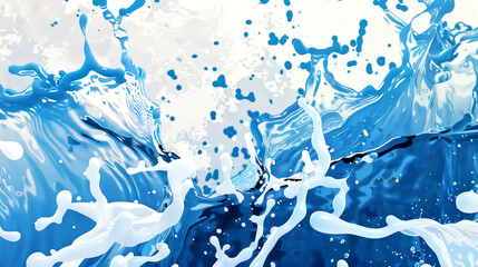 Billboard showcases grand opening of a water store with bold blue typography over a gradient gray background and dynamic water design