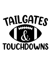 Football typography clip art design on plain white transparent isolated background for card, shirt, hoodie, sweatshirt, apparel, card, tag, mug, icon, poster or badge, tailgates and touchdowns