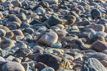 Photo background sea stone near the water