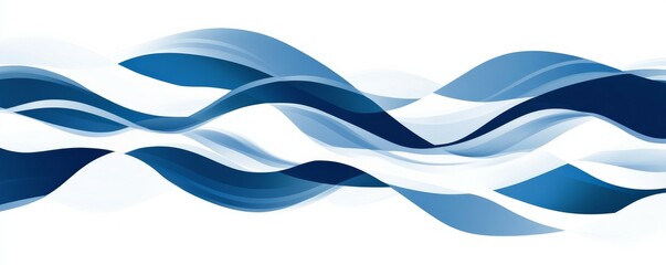 Fototapeta premium Abstract Blue Wavy Pattern in Modern Design