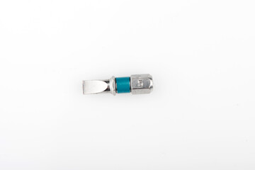 screwdriver bit close up. screwdriver bits on white background