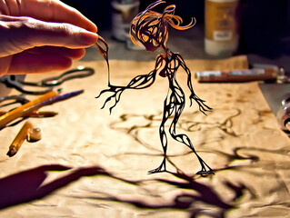  a diy shadow puppet project featuring intricately designed shadow puppets