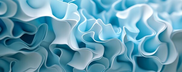 Obraz premium Abstract wallpaper created from interlocking Blue Shapes. Tech .