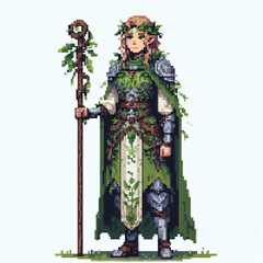 Fototapeta premium Pixel art druid 