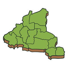 Tangerang CIty Map Isometric