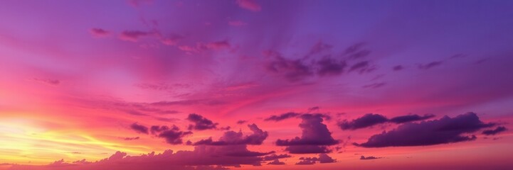 Fototapeta premium Colorful abstract sky at sunset with vibrant hues of pink, orange, and purple blending together seamlessly, purple, atmospheric, clouds