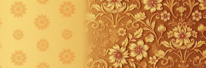 Elegant and intricate Seamless damask wallpaper design for luxurious home decor, intricate, floral, elegance