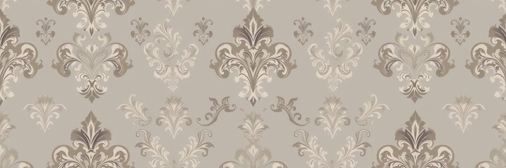 Elegant seamless Damask wallpaper design in rich navy blue and gold tones, textile, home decor, damask
