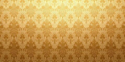 Elegant seamless damask wallpaper in ivory and gold tones, classic, design