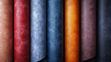 様々な色のマーブル調のシート背景