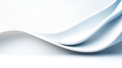 Obraz premium Abstract composition of smooth, flowing white curves.