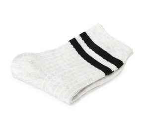 Pair of soft socks isolated on white