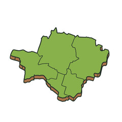 Obraz premium Surakarta City Map Isometric