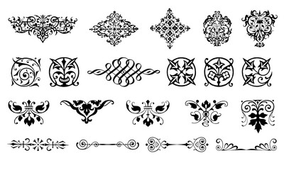 Classic art decoration icon collection