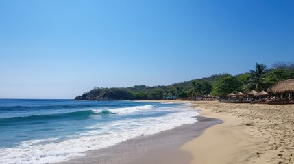 Scenic beach view with gentle waves