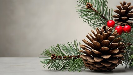 christmas decoration with cones