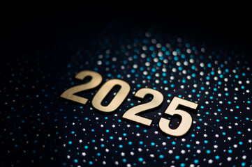 2025 text Happy New Year background