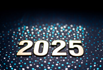 2025 text Happy New Year background