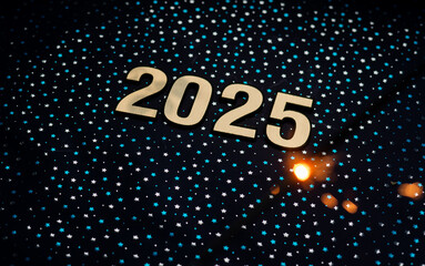 2025 text Happy New Year background