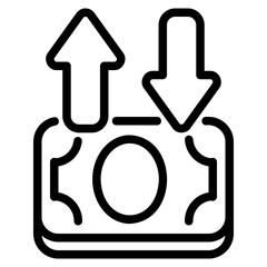 Profits outline style icon