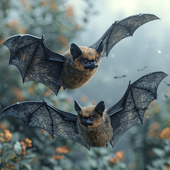 sighting of a pair of bats
