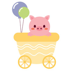 baby shower piggy cartoon