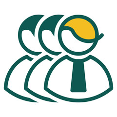 Team green and yellow style icon