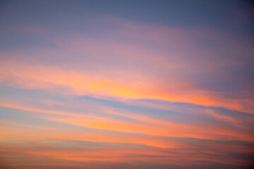 Obraz premium Sunset in the sky orange purple idyllic scenery 