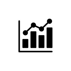 Growing graph icon logo design. Chart sign and symbol. diagram icon