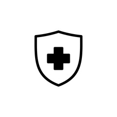 Fototapeta premium Health insurance icon logo design. Insurance health document sign and symbol