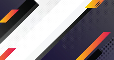 Abstract dark black and orange sport technology geometric background. Modern futuristic background
