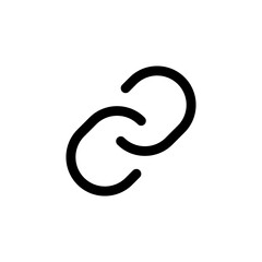 Naklejka premium Link icon logo design. Hyperlink chain sign and symbol