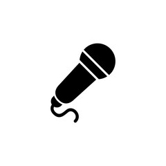 Microphone icon logo design. karaoke sign and symbol