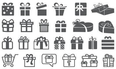 Gift box icon collection