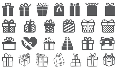 Gift box icon collection