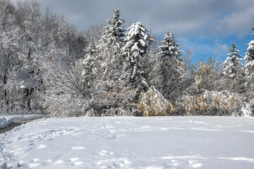 Panorama of South Park in city of Sofia, Bulgaria