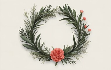 Naklejka premium Carnation flower fringes, wreaths, anniversaries, events, banners, plants, flowers, ribbons, cards, templates