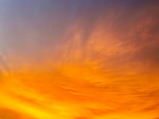 Beautiful fiery sky in the evening