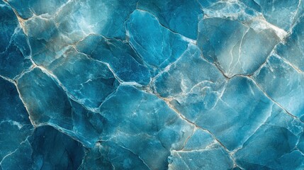 Obraz premium Blue marble texture with cracks and veins.