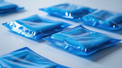 Pack of antibacterial wipes in resealable packaging, arranged on a white background to emphasize convenience and portability .