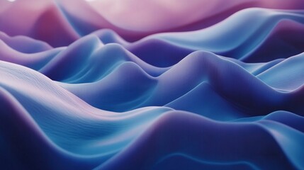 Obraz premium Abstract waves with purple and blue gradient.