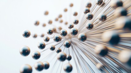 Abstract spherical connected structure with soft focus and gold tones.