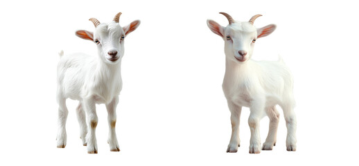 Obraz premium Cute Baby Goat on Transparent Background