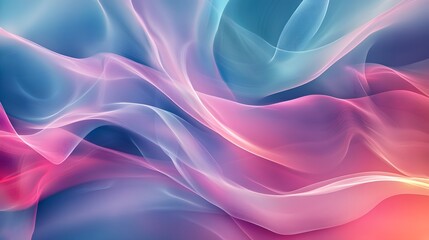Fototapeta premium Abstract Pink and Blue Wave Forms Design
