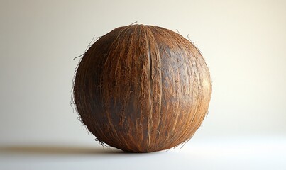 Single whole coconut shell.