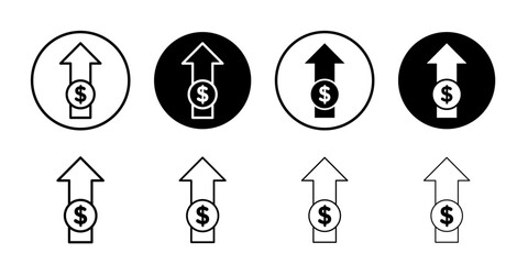 Expensive icon Black and white outline vector