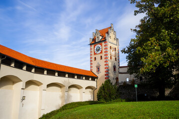 View of the courtyard of the High Castle of Fussen, Bavaria, Germany.