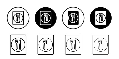 recipe book icon Black and white outline vector