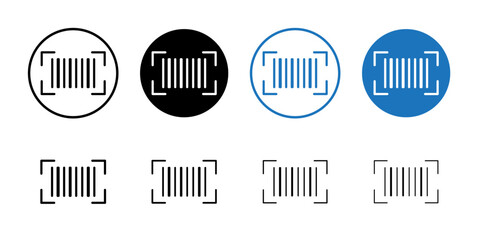Scan barcode icon Black and white outline vector